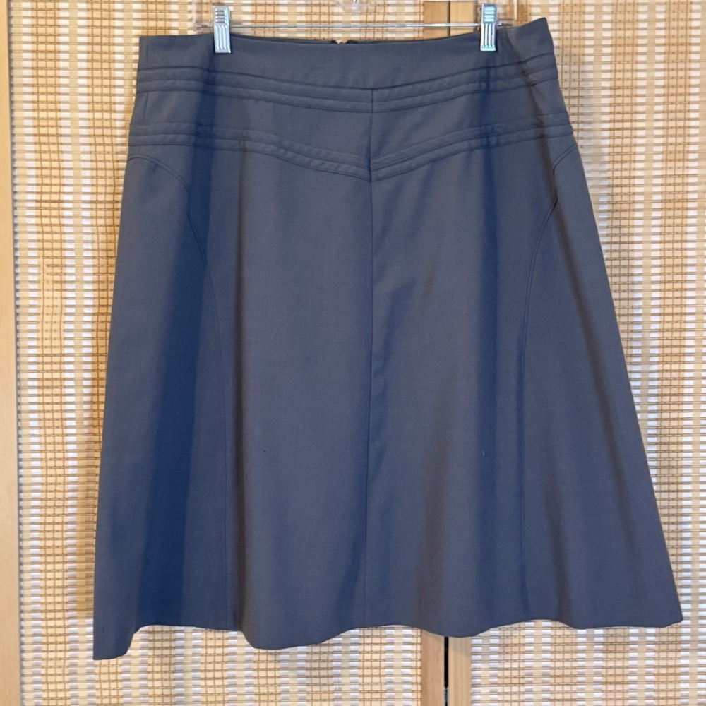JL Studio Womens 18W Skirt A Line Gray Minimalist Preppy Office Wool Blend